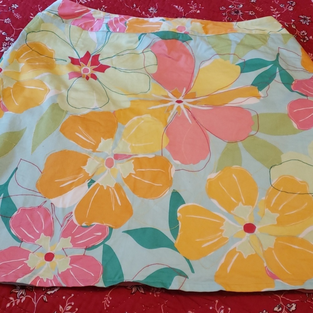 Talbot's  multi color floral skirt